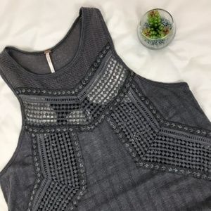 Free People Trinity Beaded Crochet Tank